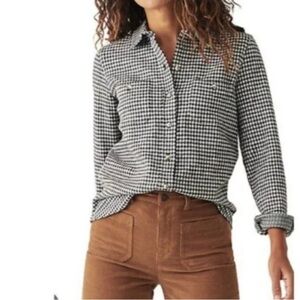 Faherty Legend Sweater Shirt XS black gingham